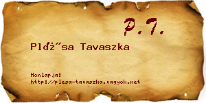 Plésa Tavaszka névjegykártya